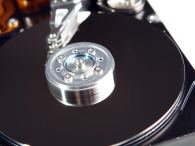 Close up of hard drive disc